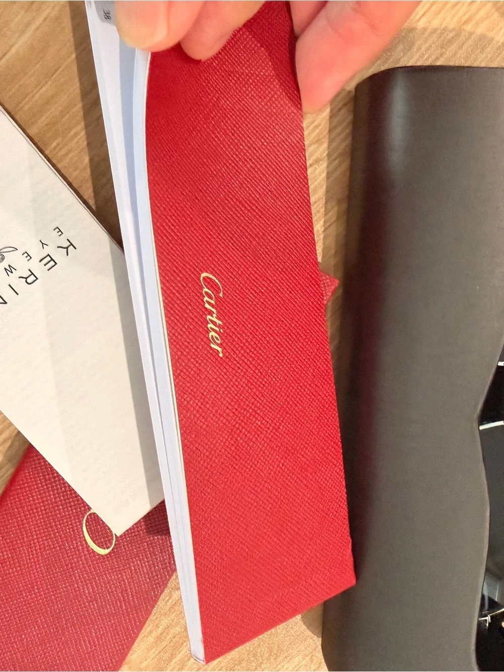 Cartier Black Sunglasses with Red Branded Case